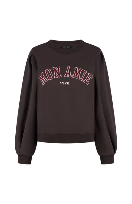 Trui Mon Amie Dark Brown L25-301-3567