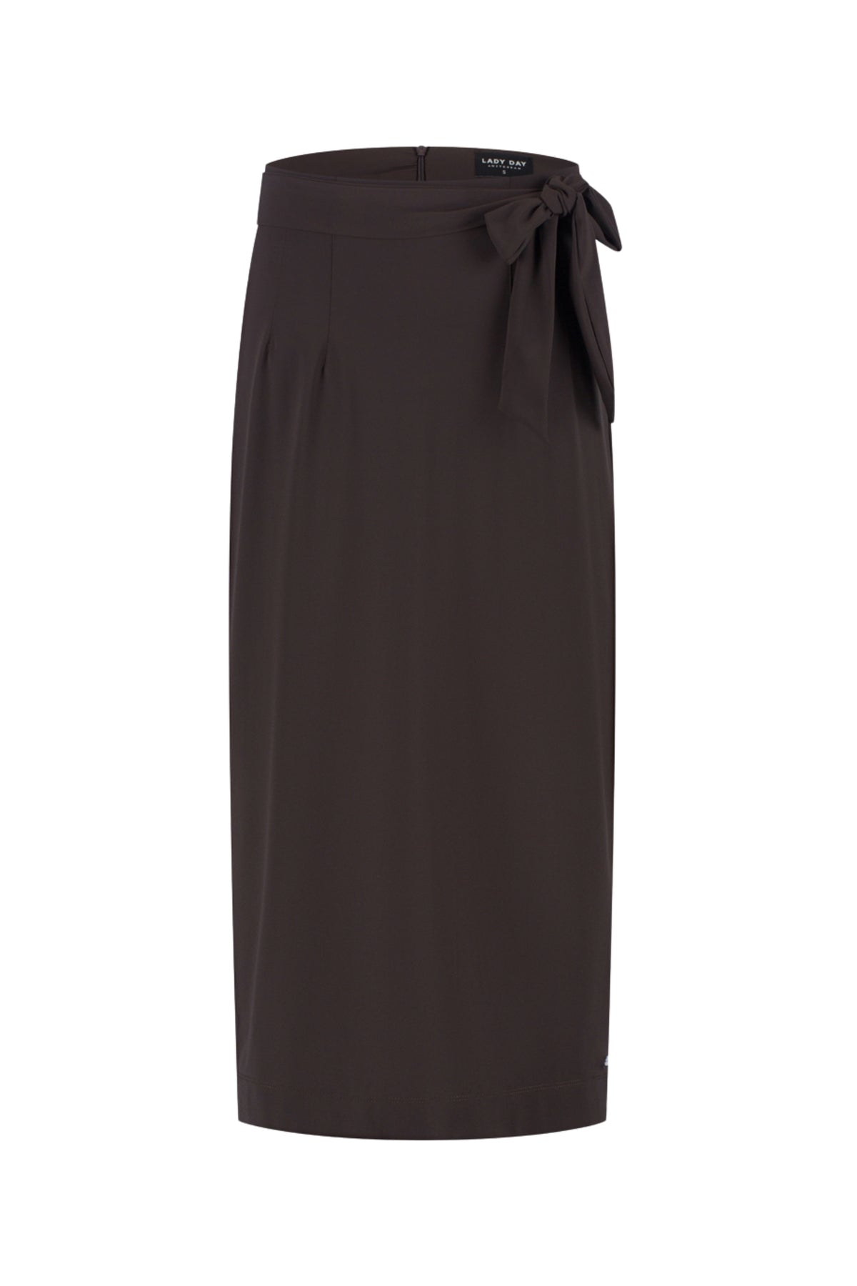 Reisrok Storm Dark Brown van Lady Day, L38-375-3512, met comfortabele pasvorm en stijlvolle uitstraling.
