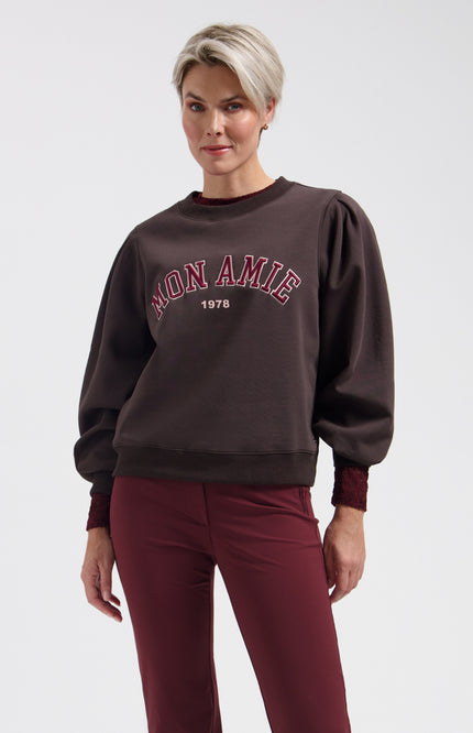 Trui Mon Amie Dark Brown L25-301-3567