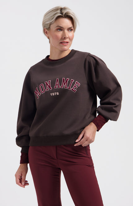 Trui Mon Amie Dark Brown L25-301-3567