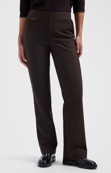 Bonded Travel Broek Milana Dark Brown L14-775-3528