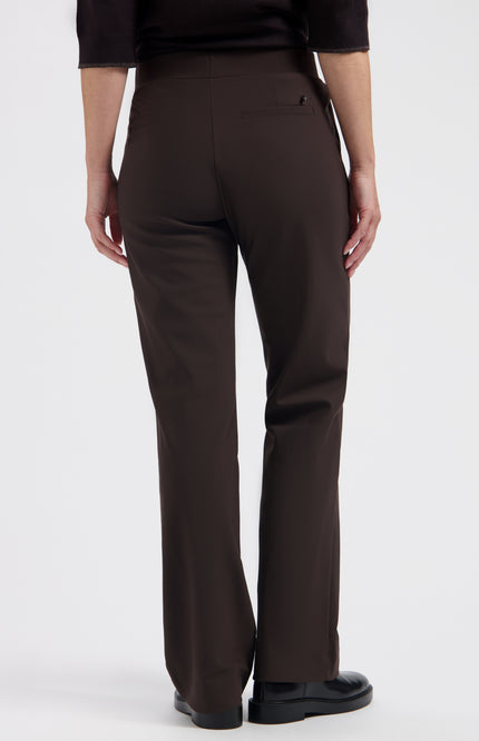 Bonded Travel Broek Milana Dark Brown L14-775-3528