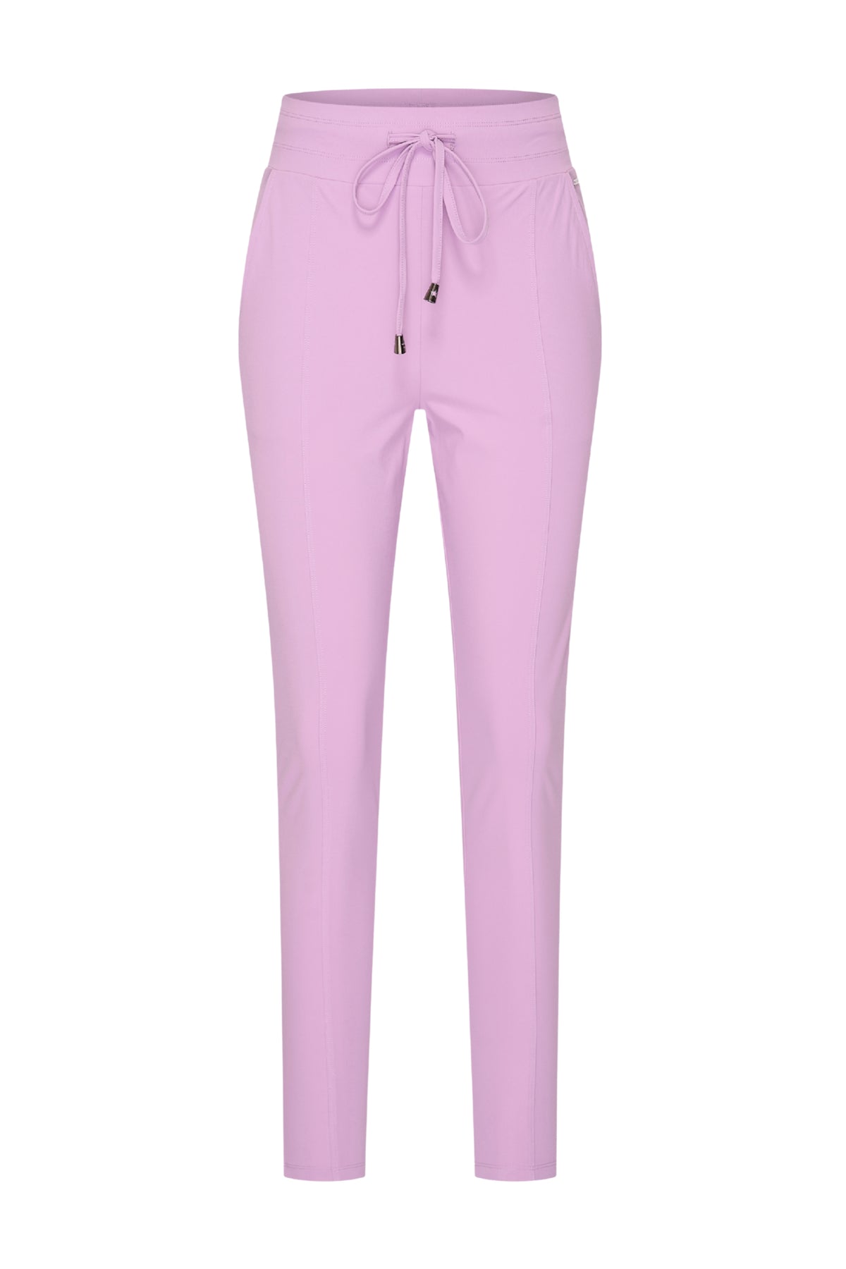 Lichtpaarse reisbroek van Mi Piace, comfortabele pasvorm en stijlvolle uitstraling, perfect voor reizen en casual gelegenheden.