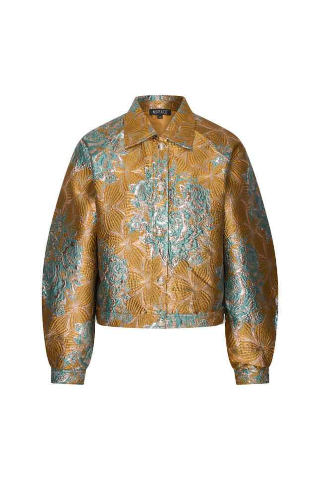 Jacket Jacquard Petrol Yellow 202783