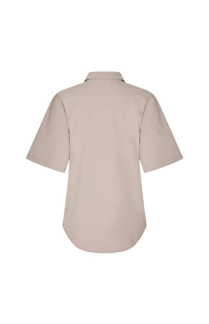 Travel Blouse Wijde Mouw Taupe 202502