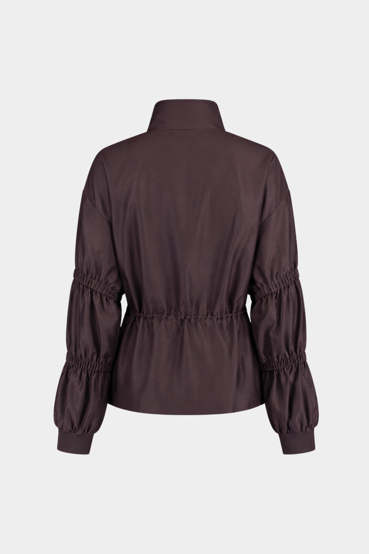 Harper & Yve Gina Hot Fudge winterjas voor dames met gewatteerde afwerking en capuchon, in donkerbruine kleur.