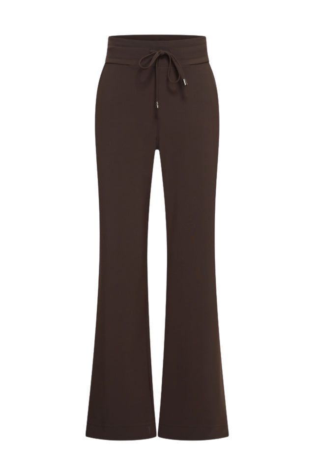Bonded Travel Broek Flared Espresso 202631