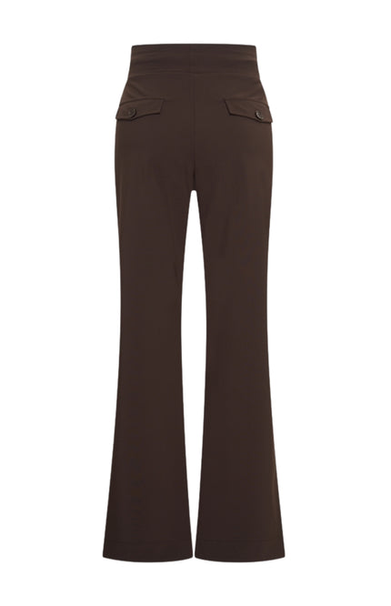 Bonded Travel Broek Flared Espresso 202631