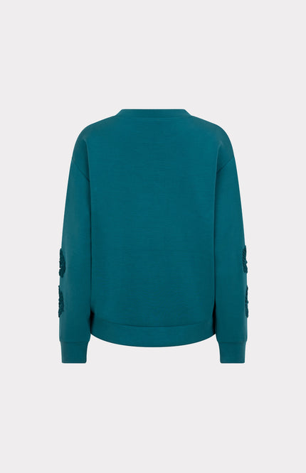 Sweater Tape Embroidery Modal Teal W25.05704