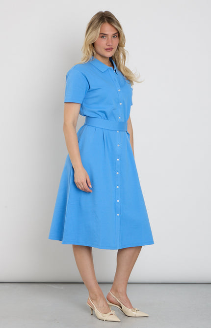 You're My Lobster by K-design Jurk Midi Polo Met Knoopjes Marina C757L Stretchshop.nl