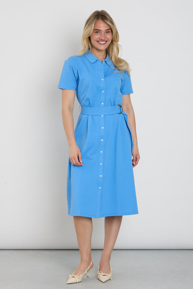 You're My Lobster by K-design Jurk Midi Polo Met Knoopjes Marina C757L Stretchshop.nl