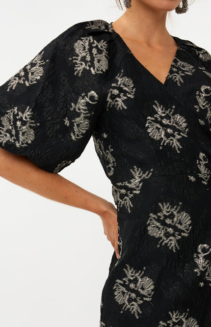 Jurk Jacquard Black W25.09700