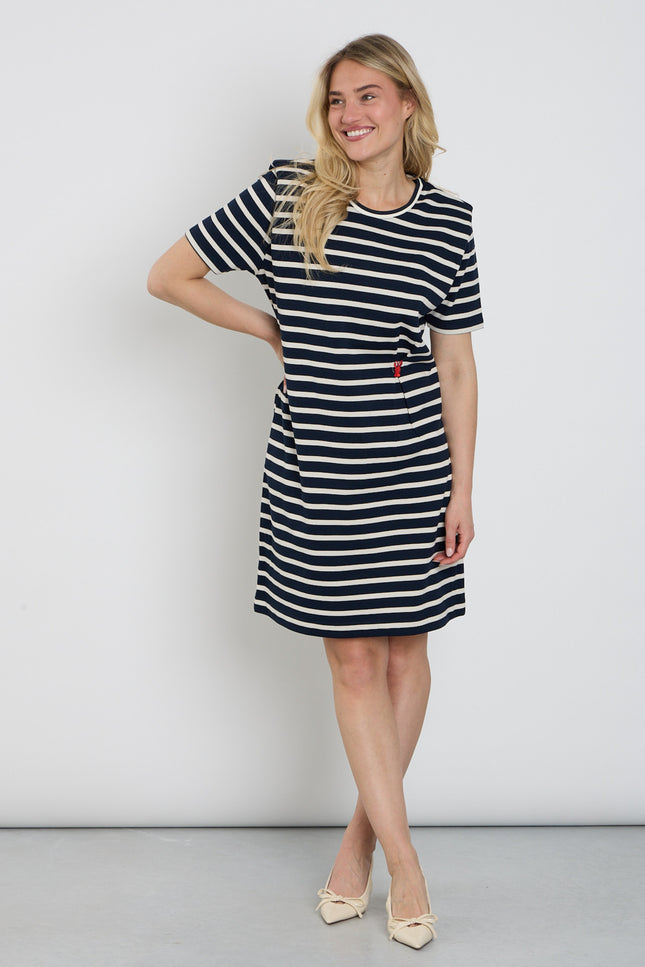 You're My Lobster by K-design Jurk Gestreept Navy C753L Stretchshop.nl