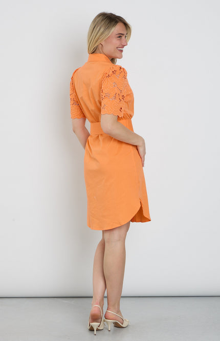 You're My Lobster by K-design Jurk Met Borduursel & Design Nectarine C733L Stretchshop.nl