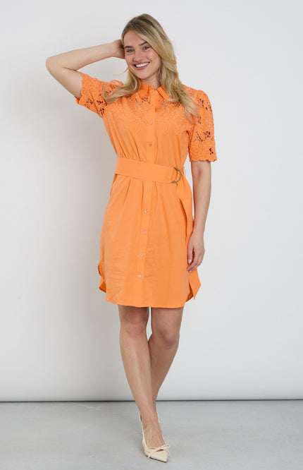 You're My Lobster by K-design Jurk Met Borduursel & Design Nectarine C733L Stretchshop.nl