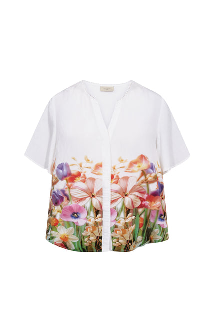 Freequent Blouse Fqmaise Brilliant White Ballerina 208280 Stretchshop.nl