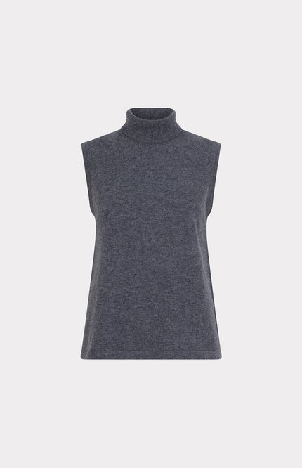 Sweater Wool Col Dark Grey Melange W25.07704