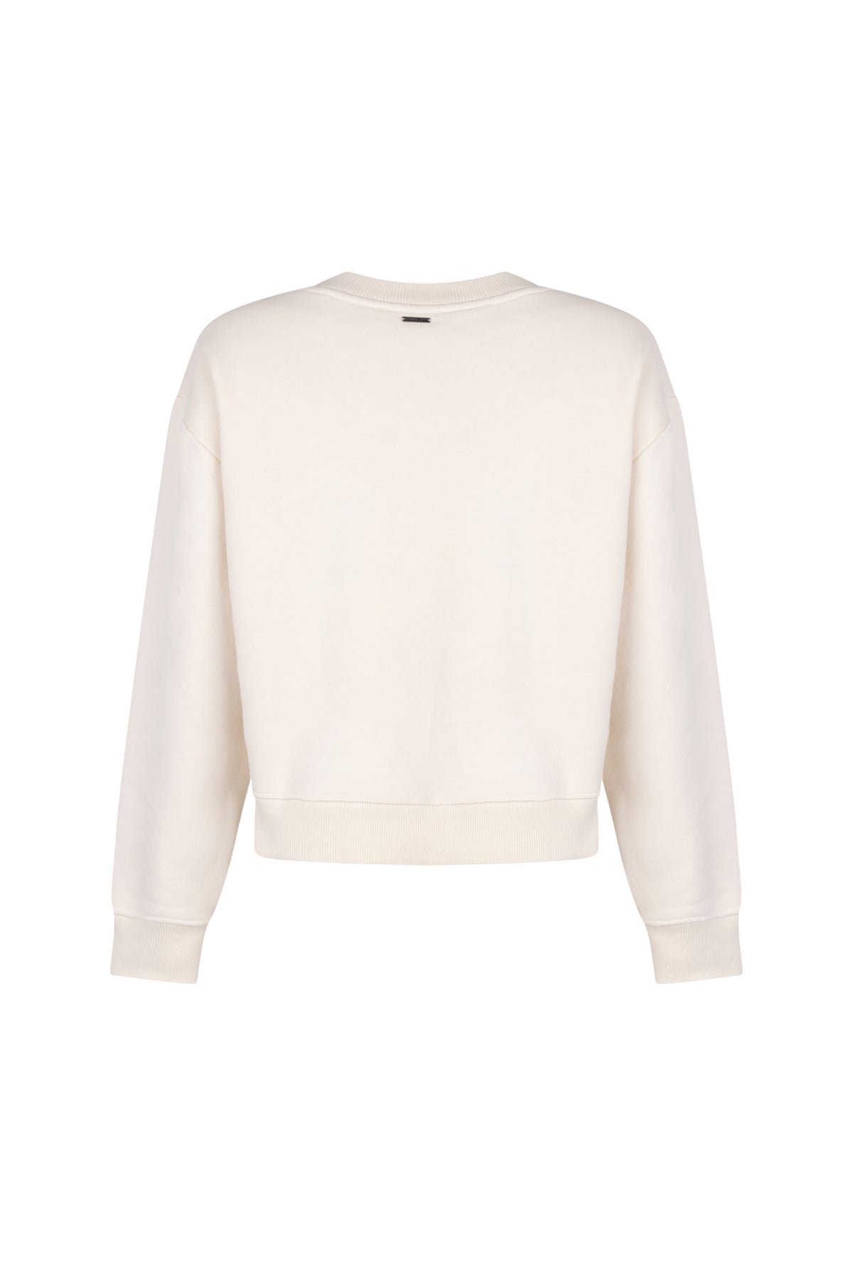 Zoso Sweater Glory Ivory Multi met kleurrijke patronen, zachte stof en ronde hals op een model.