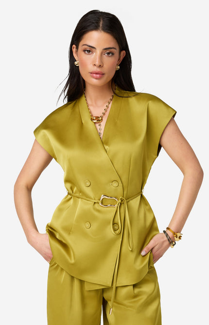 Ibana Blazer Teja Gold Green Stretchshop.nl