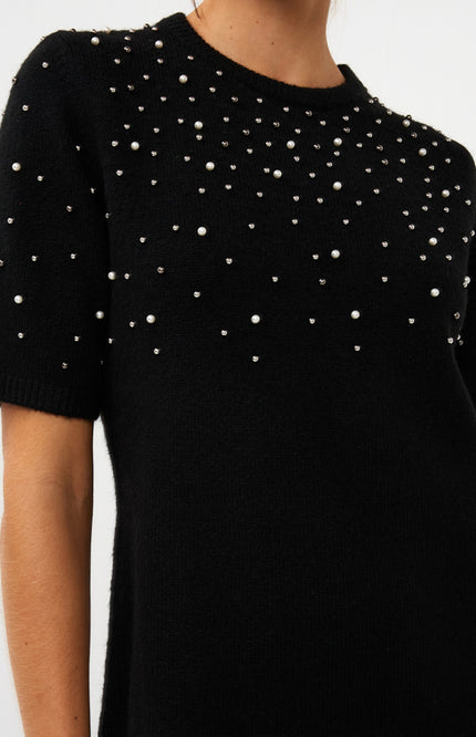 Jurk Pearls Black W25.07712