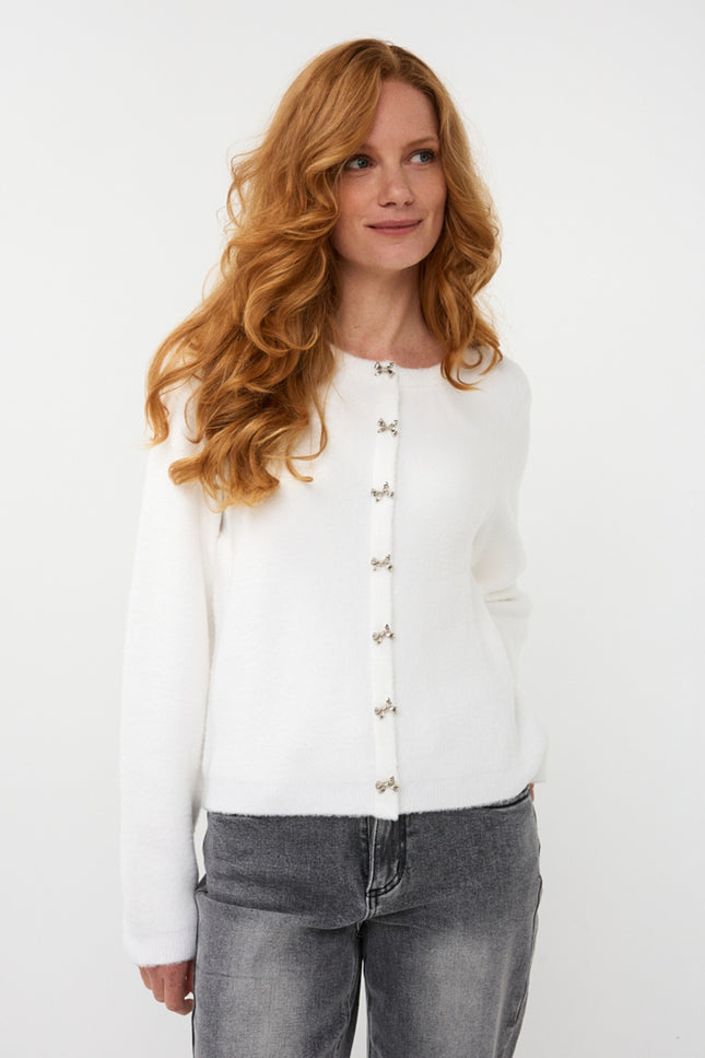 Sweater Bow Offwhite W25.07719