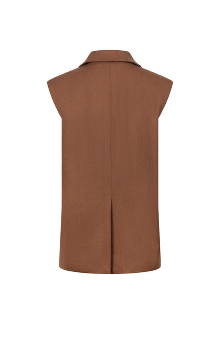 Gilet Chlo Paillet Espresso NKF08045