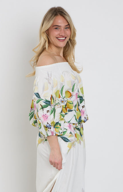 You're My Lobster by K-design Top Off The Shoulder Met Design C351L-P085 Stretchshop.nl
