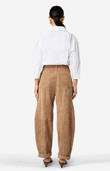 Ibana Broek Parla Suede Iced Coffee Stretchshop.nl