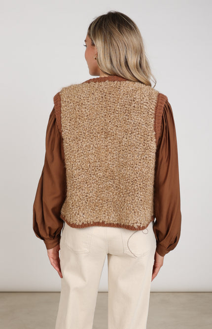 Gilet Lana Toffee Espresso NKF08031