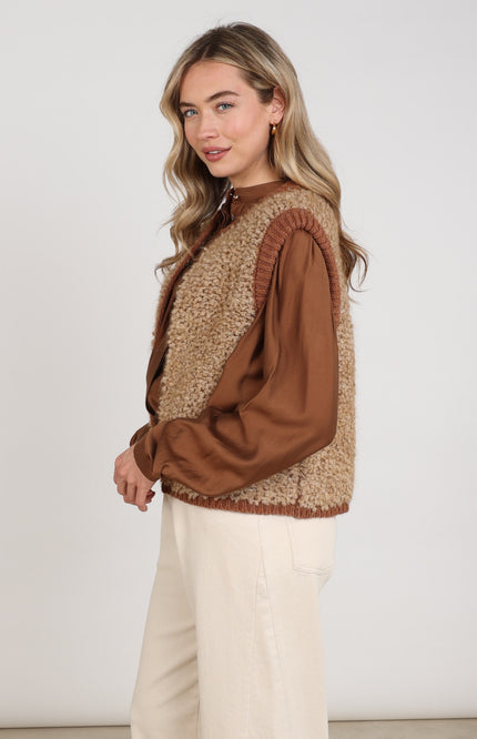Gilet Lana Toffee Espresso NKF08031
