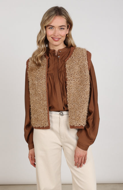 Gilet Lana Toffee Espresso NKF08031