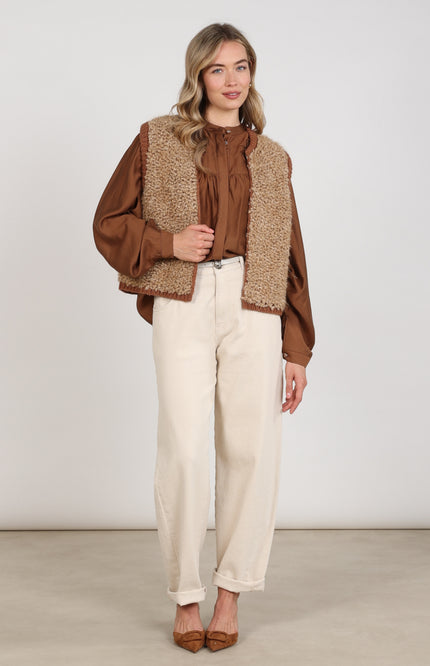 Gilet Lana Toffee Espresso NKF08031