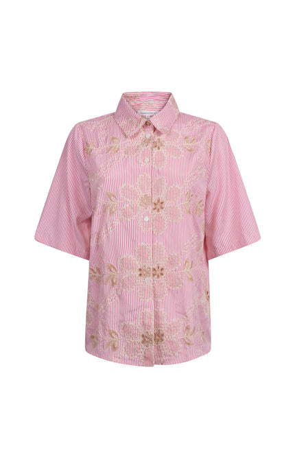 Tramontana Blouse Embro Pink C51-20-301 Stretchshop.nl