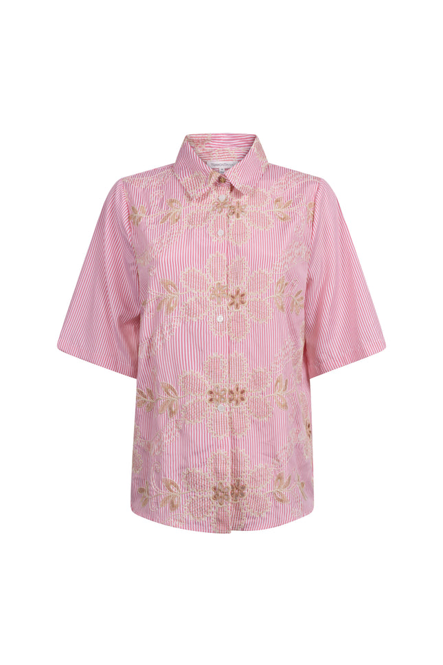 Tramontana Blouse Embro Pink C51-20-301 Stretchshop.nl
