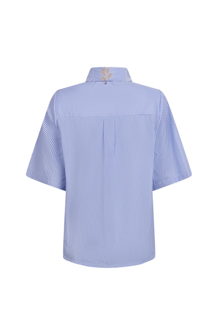Tramontana Blouse Embro Breezy Blue C51-20-301 Stretchshop.nl
