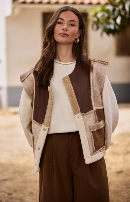 Gilet Helen Sand Toffee NKF08030