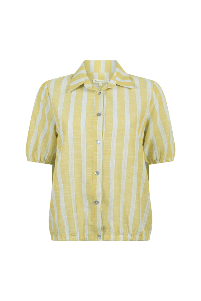 Tramontana Blouse Lurex Striped Soft Yellow S02-20-301 Stretchshop.nl