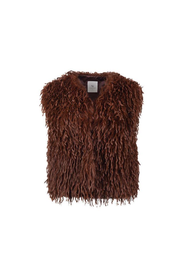 Gilet Mila Feather Espresso NKF08026