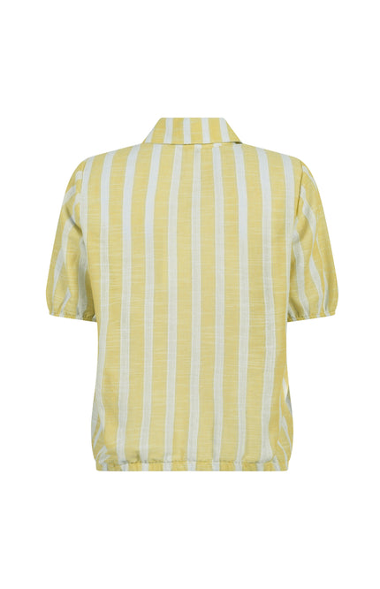 Tramontana Blouse Lurex Striped Soft Yellow S02-20-301 Stretchshop.nl