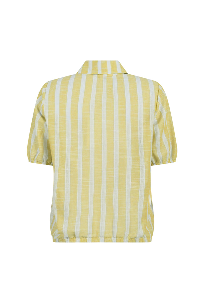 Tramontana Blouse Lurex Striped Soft Yellow S02-20-301 Stretchshop.nl