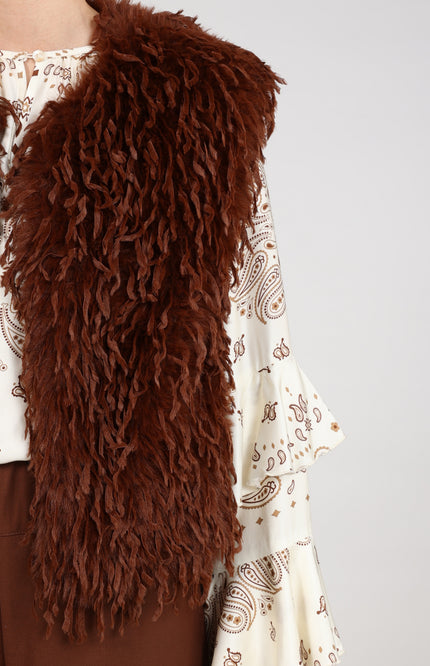Gilet Mila Feather Espresso NKF08026