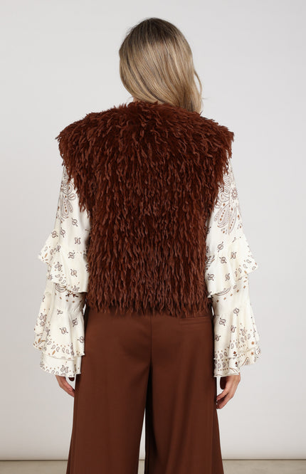Gilet Mila Feather Espresso NKF08026