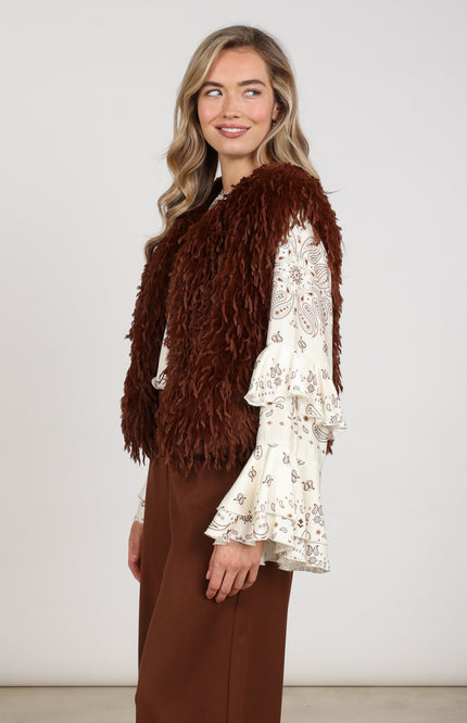Gilet Mila Feather Espresso NKF08026