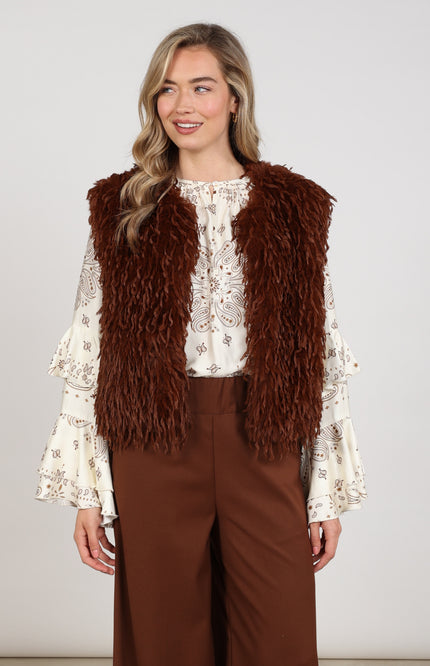 Gilet Mila Feather Espresso NKF08026