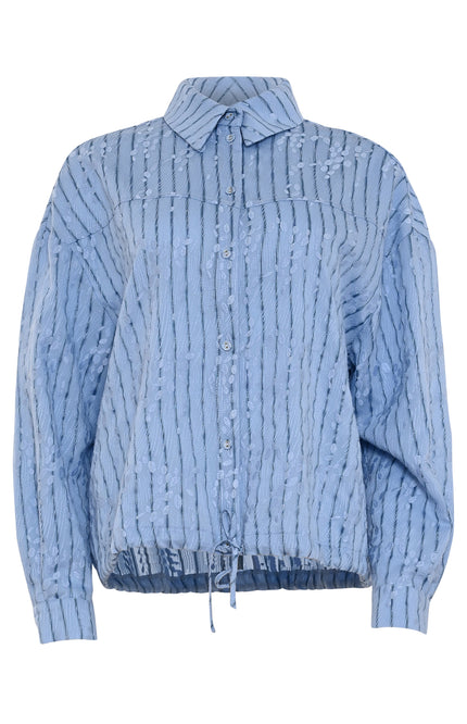 Blouse Velcie Leaves Blue