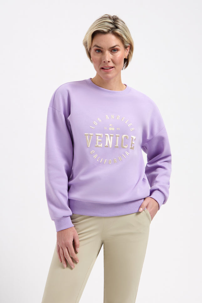 Lady Day Sweater Venice Soft Violet L25-301-3174 Stretchshop.nl