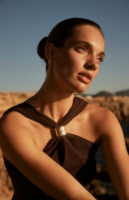 Lady Day Travel Top Natalie Dark Brown L24-375-3224 Stretchshop.nl