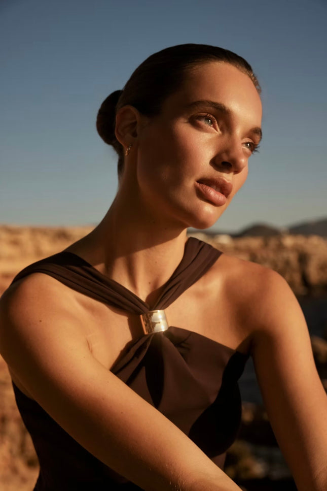 Lady Day Travel Top Natalie Dark Brown L24-375-3224 Stretchshop.nl