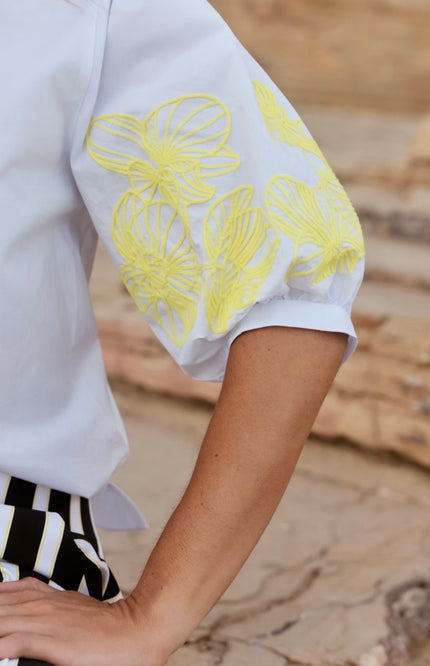 Lady Day Travel Blouse Flyn White L30.701.3261 Stretchshop.nl