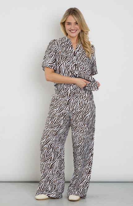 Freequent Broek Fqmele Brilliant White Coffee Bean 208115 Stretchshop.nl